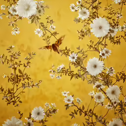a bunch of white flowers with some brown things in the middle