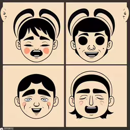 several different faces and expressions of a man,different facial expressions in different faces