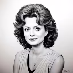 a woman is shown in black and white