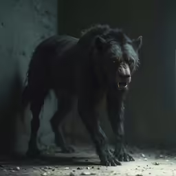 a scary looking animal with an evil look on its face
