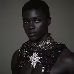 the woman is wearing some very large jewelry