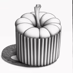 a drawing of a white apple on a plate