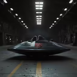 a black boat that is sitting in the dark