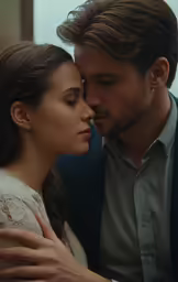 a couple who are looking at each other