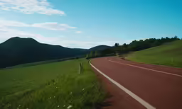 the long and scenic highway is empty of cars