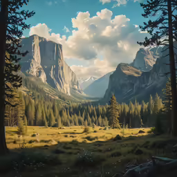 an image of a valley with tall mountains in the background