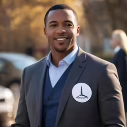 a man with a jacket and jacket on smiling