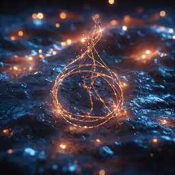 an artistic christmas tree made with led lights