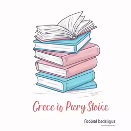 a pile of books with text in it, which reads,,,,,, grace in per