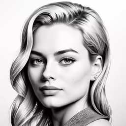 a woman in a braid and dress looks straight ahead