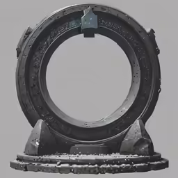a statue is shown with the top part torn apart