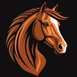 the head of a brown horse with long hair