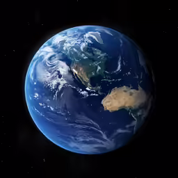an earth globe with many different kinds of oceans