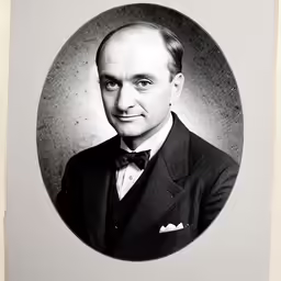 an old photo of a man in a suit