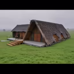 a structure that has two sets of steps up to it