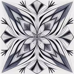 abstract artwork of a flower design
