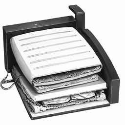 an open mailbox containing several papers and power cords