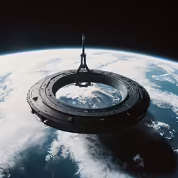 an earth observatory attached to a satellite camera