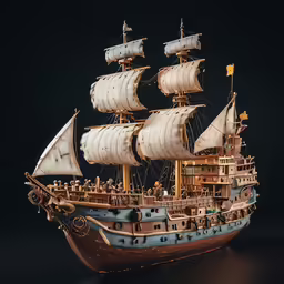a boat that is very pretty in this image