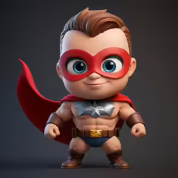 a cartoon character is wearing a red cape and blue underwear