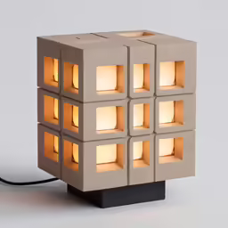 an unusual little light with lots of cubes built into it