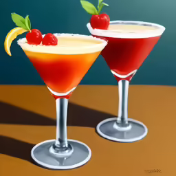 two glasses with different kinds of drinks