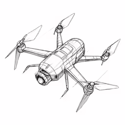 the drawing shows a model for a flying device