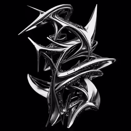 the abstract design on the front of this pendant