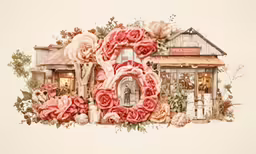 the letters b, c and g are made out of flowers