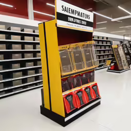 a store with shelves of shoes and sand and other items