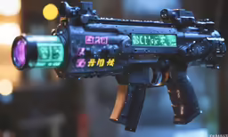 an interesting toy gun on display in the shop