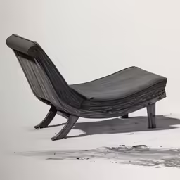 a drawing of a wooden chair with its back turned off