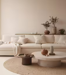 an up close shot of a white couch
