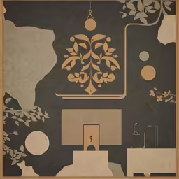 a small wall hanging with some things on it