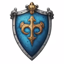 an old templars shield with a cross on the front