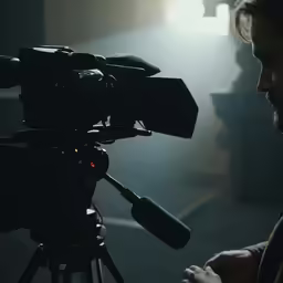 a man standing in front of a camera