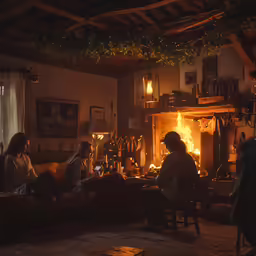 three people in a living room on laptops
