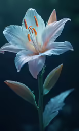 a close up of a flower that is growing