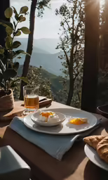 a glass of alcohol with some food on a plate