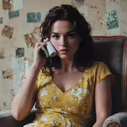 an image of a woman on the phone