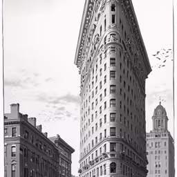 a street corner of the corner of a building in new york city