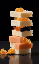 there are different types of soap stacked on one another