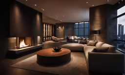 this is a very fancy living room with an enormous window