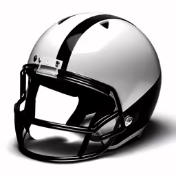 a football helmet that is black and white