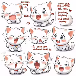 cartoon cat expressions by catby - devie