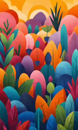 an oil painting of a forest scene with trees
