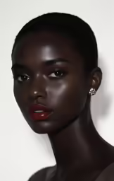 a close up shot of a woman with dark skin