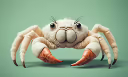 a funny spider is in the middle of the image