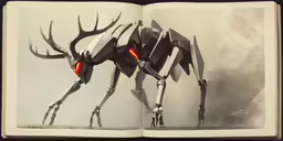 an open book with a giant animal on the front of it