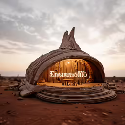an earth shelter that is built into the ground